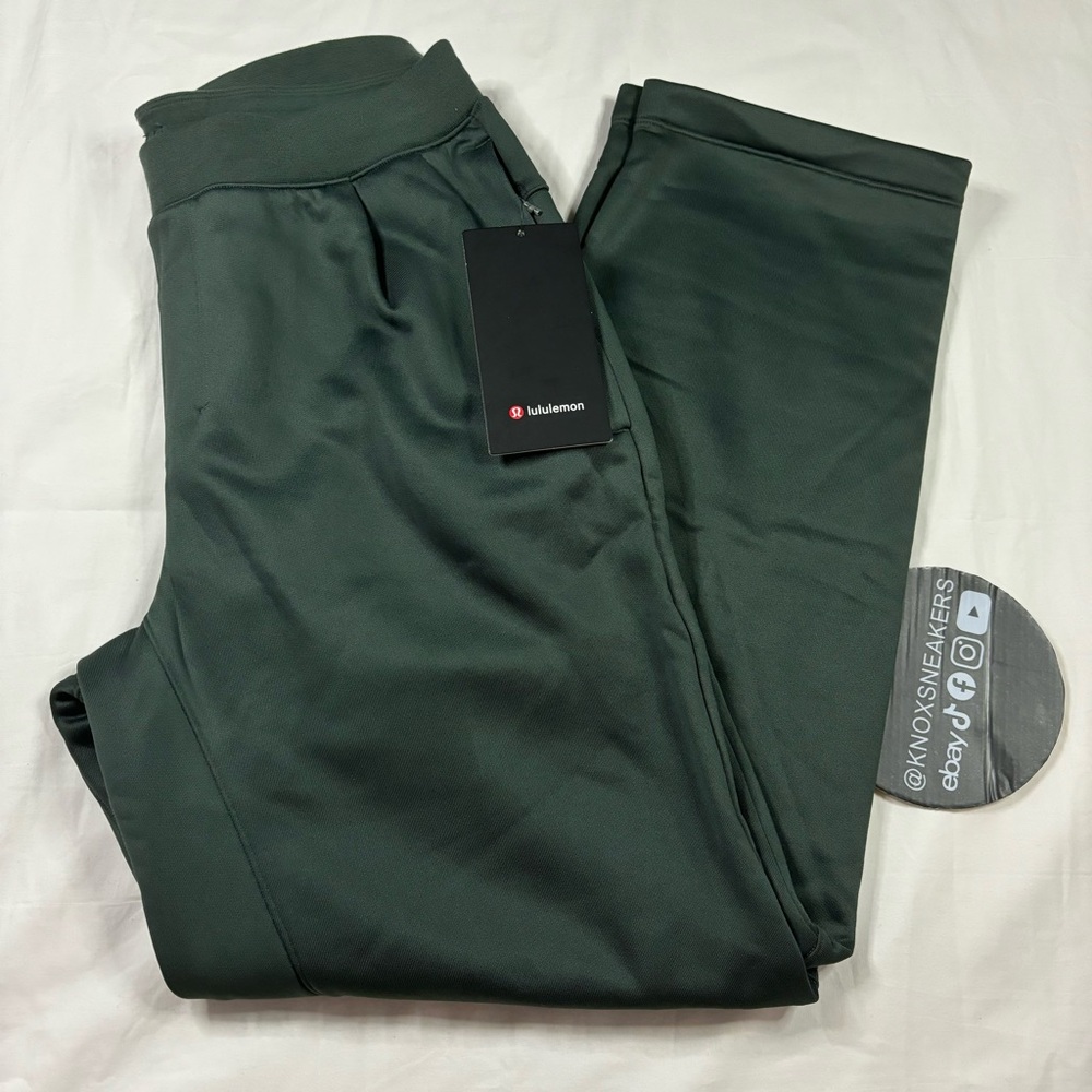 Lululemon Fleece Train Track Pant DKFR Dark Fir Green Men's Size Medium